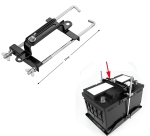 Suport Universal pentru fixare 27cm – asigurare baterie auto, metalic, culoare neagra