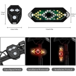 Set semnalizator Bicicleta, Incluse claxon, Incarcare USB, 5 moduri de lumina, IP65 Rezistent la Apa si Praf, Usor de Instalat - Negru