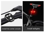 Set semnalizator Bicicleta, Incluse claxon, Incarcare USB, 5 moduri de lumina, IP65 Rezistent la Apa si Praf, Usor de Instalat - Negru