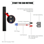 Starter Auto Multifunctional 1000A, Redresor Auto, Jump Starter Booster Portabil, 10000mah De 12V, Robot De Pornire Auto - Negru