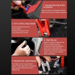 Starter Auto Multifunctional 1000A, Redresor Auto, Jump Starter Booster Portabil, 10000mah De 12V, Robot De Pornire Auto - Negru