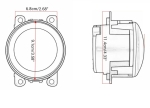 Set 2 proiectoare ceata LED Dacia, Renault, Ford, Citroen, Suzuki, lumina alba, diamentru Ø91 mm 12V, carcasa aluminiu, mufa H8/H11