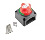 Contact general, Intrerupator rotativ baterie auto cu 3 pozitii, 12–24V, 200A, Negru/Rosu