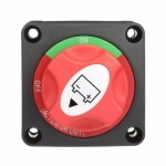 Contact general, Intrerupator rotativ baterie auto cu 3 pozitii, 12–24V, 200A, Negru/Rosu