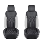 Set de 2 Huse Auto Impermeabile pentru Scaunele Masinii, cu Buzunar de Depozitare si Pernite pentru Centura de Siguranta - Negru