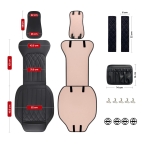 Set de 2 Huse Auto Impermeabile pentru Scaunele Masinii, cu Buzunar de Depozitare si Pernite pentru Centura de Siguranta - Negru