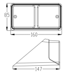 Set lampi pozitie fata stanga + dreapta cu semnalizare pentru tractor Ford, New Holland, Fiat, Case – OEM D3NN13201B