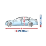 Husa de inalta calitate Kegel Serie BASIC GARAGE XL pentru Sedan 472-500 cm