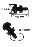 Set 2 duze pentru stergatoare parbriz, Universale cu Orificiu de 6 mm
