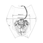 Carena si far fata pentru motociclete, alba, cu faza scurta si lunga – Model universal pentru ENDURO / Trail / Streetfighter