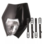 Carena si far fata pentru motociclete, negru, cu faza scurta si lunga – Model universal pentru ENDURO / Trail / Streetfighter