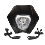 Carena si far fata pentru motociclete, negru, cu faza scurta si lunga – Model universal pentru ENDURO / Trail / Streetfighter