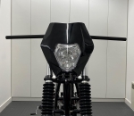 Carena si far fata pentru motociclete, negru, cu faza scurta si lunga – Model universal pentru ENDURO / Trail / Streetfighter