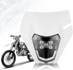 Carena si far LED fata pentru motociclete, Alba, cu faza scurta si lunga – Model universal pentru ENDURO / Trail / Streetfighter
