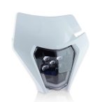 Carena si far LED fata pentru motociclete, Alba, cu faza scurta si lunga – Model universal pentru ENDURO / Trail / Streetfighter
