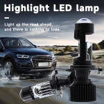 Set Becuri auto LED cu lupa, Y10 H7, 200%, 50W 6400LM, 6000K, 360° Canbus - 12V