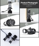 Set Becuri auto LED cu lupa, Y10 H7, 200%, 50W 6400LM, 6000K, 360° Canbus - 12V