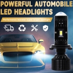 Set Becuri auto LED cu lupa, Y10 H7, 200%, 50W 6400LM, 6000K, 360° Canbus - 12V