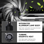 Set Becuri auto LED cu lupa, Y10 H7, 200%, 50W 6400LM, 6000K, 360° Canbus - 12V