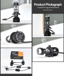 Set Becuri auto LED cu lupa, Y10 H4, 200%, 60W 6400LM, 6000K, 360° Canbus - 12V