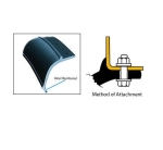Banda universala din cauciuc pentru protectia aripii masinii, SUV, microbuz, 3cm x 3m - Negru