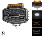 LED Halogen cu 3 functii – DRL alb/portocaliu si lumina de avertizare cu 4 moduri, rezistent la apa, 12-24V, 1400LM, IP67, IP69, ECE-R10
