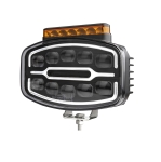 LED Halogen cu 3 functii – DRL alb/portocaliu si lumina de avertizare cu 4 moduri, rezistent la apa, 12-24V, 1400LM, IP67, IP69, ECE-R10
