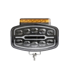 LED Halogen cu 3 functii – DRL alb/portocaliu si lumina de avertizare cu 4 moduri, rezistent la apa, 12-24V, 1400LM, IP67, IP69, ECE-R10
