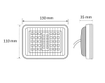 LED Stop-Gabarit cu 70 de LED-uri 12-24V cu 2 functii lumina de pozitie si lumina mai puternica la apasarea franei