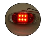 Lampa gabarit LED 24V, 6 LED-uri SMD, 100-42mm, Rosu