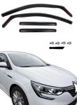 Set de 4 Paravanturi auto de vant pentru geamuri fata si spate pentru Renault Megane 4 (Liftback) 5 Usi 2016-2024