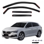 Set de 4 Paravanturi auto de vant pentru geamuri fata si spate pentru SKODA SCALA 2019+