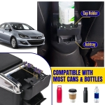 Cotiera + kit cu compartiment pentru Opel Astra J 2009-2018 MK4, piele ecologica, set montaj - Negru