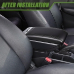Cotiera + kit cu compartiment pentru Opel Astra J 2009-2018 MK4, piele ecologica, set montaj - Negru