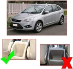 Cotiera pentru Ford Focus MK2 2005–2011 set montaj inclus, piele ecologica – Negru
