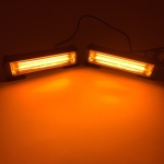 Set 2X Lumini LED Flexzon, Tip Stroboscop De Avertizare, Galben, Flash, cu Controler, 12V