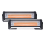 Set 2X Lumini LED Flexzon, Tip Stroboscop De Avertizare, Galben, Flash, cu Controler, 12V