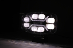 Far LED cu funcție DRL, lumină albă/galbenă – 12-24V, pentru jeep, camion, utilaje agricole și altele