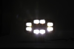 Far LED cu funcție DRL, lumină albă/galbenă – Carcasă fumurie – 12-24V, pentru jeep, camion, utilaje agricole și altele