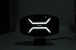 Far LED cu funcție DRL, lumină albă/galbenă – Carcasă fumurie – 12-24V, pentru jeep, camion, utilaje agricole și altele