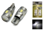 Kit 2 Bec Led Auto T10, w5w, Alb Rece, 6000K, 12V, 120lm