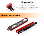 Stop LED Central (al Treilea Stop) pentru VW CADDY III (Mk3) 2004–2015 – Fumuriu, Rosu