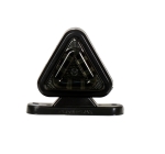 Lampa laterala Gabarit LED 12V-24V, alb-rosu, forma triunghiulara – Fumat (cu sticla fumurie)