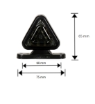 Lampa laterala Gabarit LED 12V-24V, alb-rosu, forma triunghiulara – Fumat (Set 2 bucati)