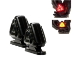Lampa laterala Gabarit LED 12V-24V, portocaliu-rosu, forma triunghiulara – Fumat (Set 2 bucati)