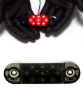 Lampa laterala Gabarit LED 12V-24V, rosie cu efect opac (smoked) – IP66