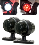 Lampa laterală Gabarit LED 12V-24V, alb-roșu cu efect opac (smoked) – IP66/IP68