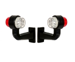 Set Lampi Laterale Gabarit LED 12V-24V, alb-rosu 19,2cm – IP66/IP68