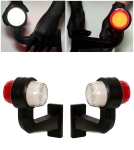 Set Lampi Laterale Gabarit LED 12V-24V, rosu-alb cu efect neon 19,2cm – IP66/IP68