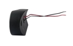 Lampa laterala de gabarit LED 12V/24V – lumina portocalie, 4 diode, corp opac, spate curbat R25 pentru montaj pe rollbar